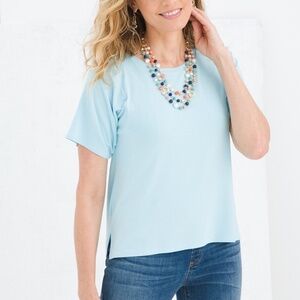 NWT - Chico’s Touch of Cool Kimono-Sleeve Tee - Size 1 (US Medium)